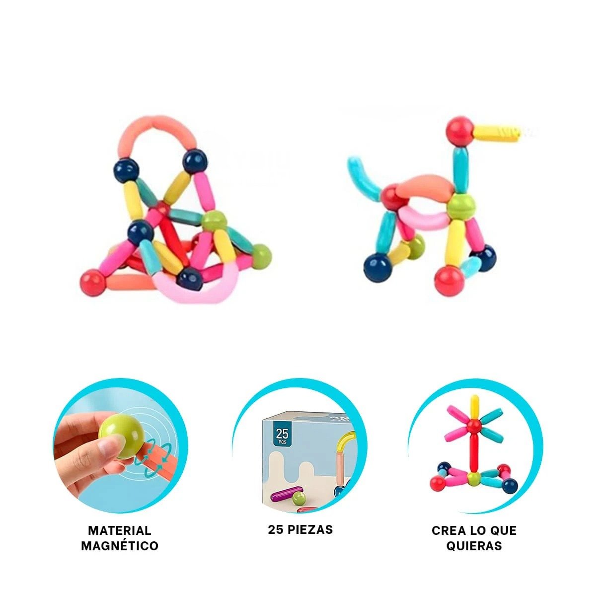 ESTIMULO MAGNETICO CREATIVO PARA HOGAR CON PIEZAS DIDACTICAS Y+POST IT - 3