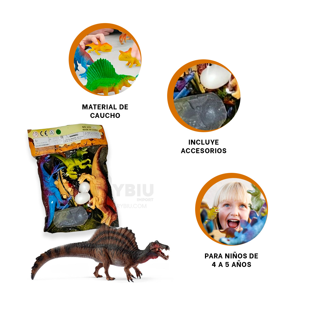 PAQUETE DE CRIATURAS JURASICAS MULTICOLOR Y+REGALO STICKERS - 2