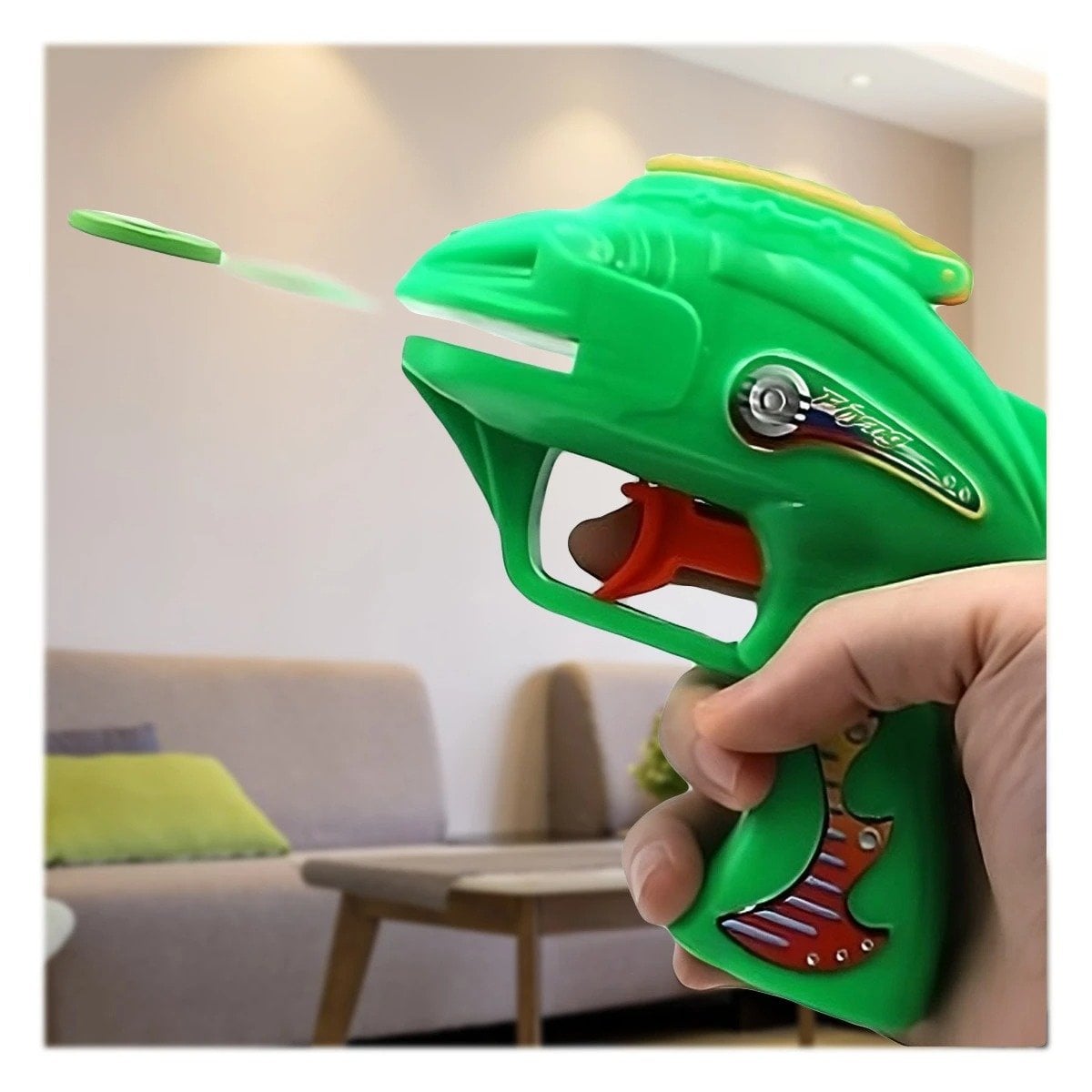 EQUIPO RECREATIVO LANZA DARDOS VERDE EN BLISTER Y+LIGAS REGALO - 2