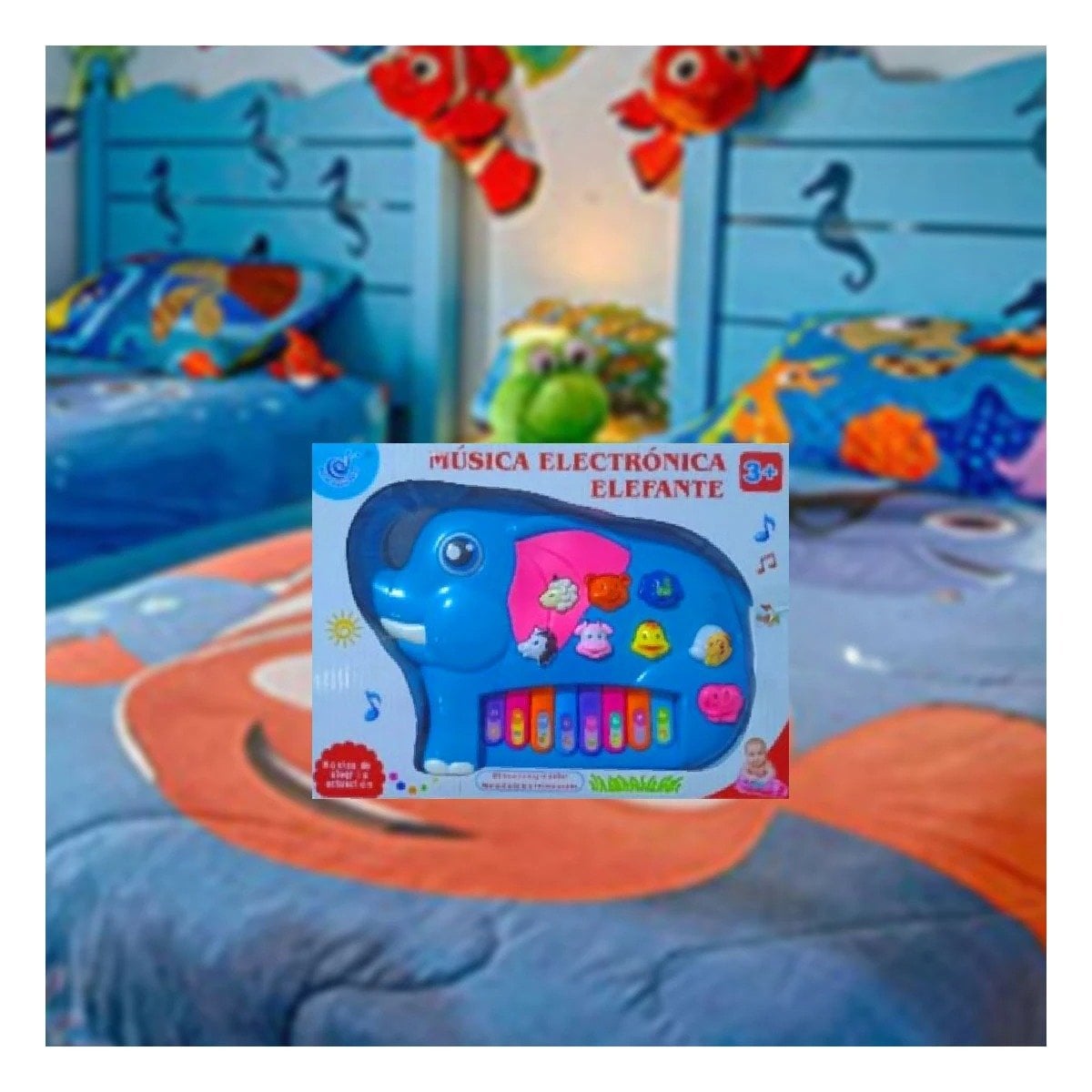 COMPACTO ELEFANTE MUSICAL DIDACTICO EN CAJA FACIL DE USAR EN CASA Y+LIGAS REGALO - 1