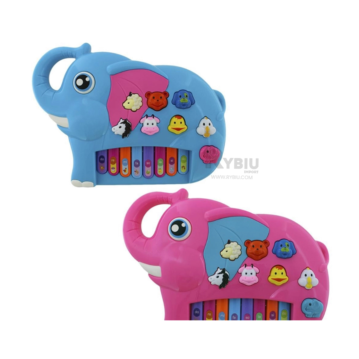 TECLADO ELEFANTE DIDACTICO COLOR CELESTE Y+REGALO AGENDITA - 2