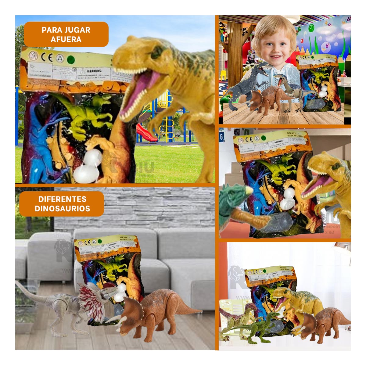 SET DE REPTILES PARA NIÑOS MULTICOLOR Y+PAPEL DE REGALO - 1