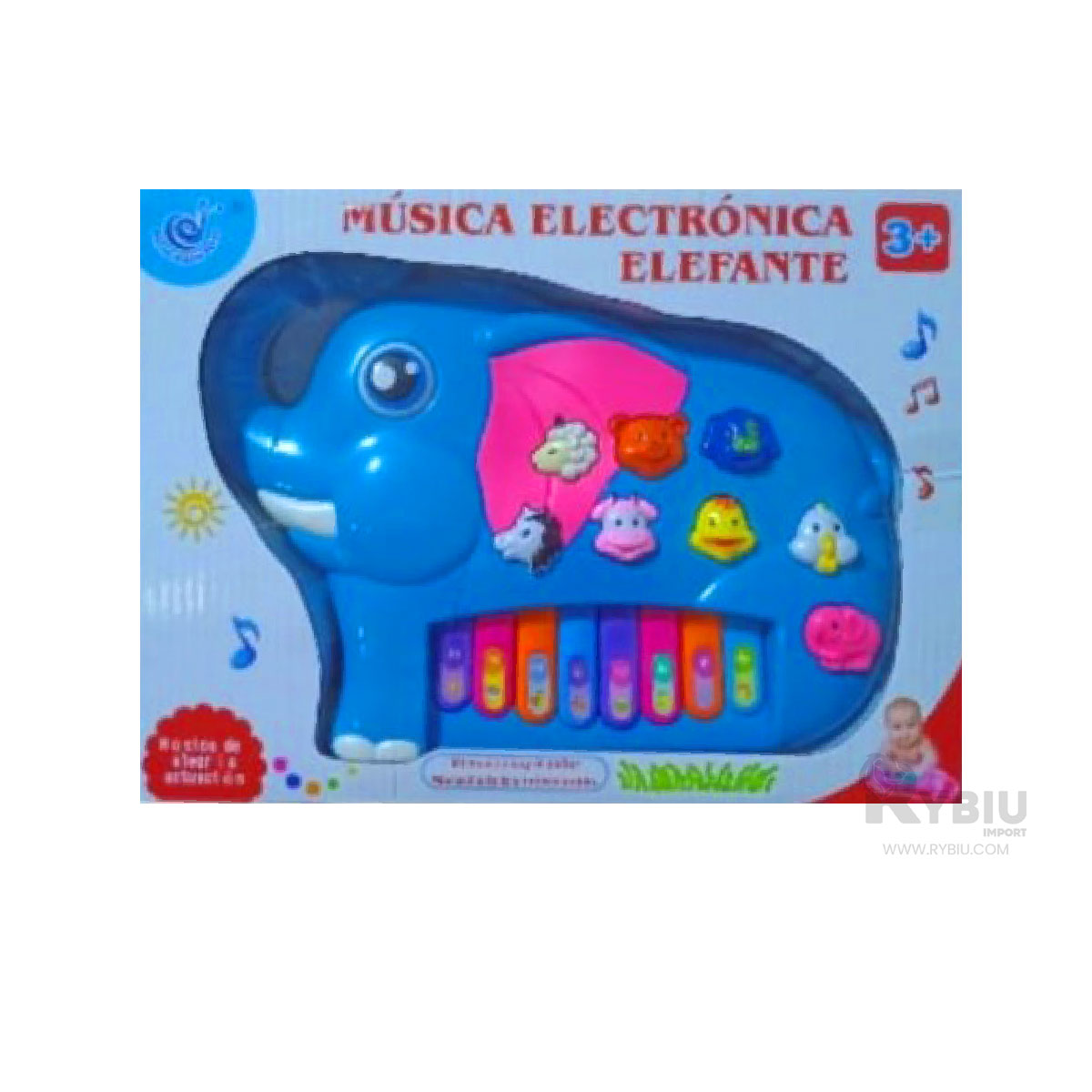 PIANO INNOVADOR DE COLOR CELESTE Y+PAPEL DE REGALO - 1