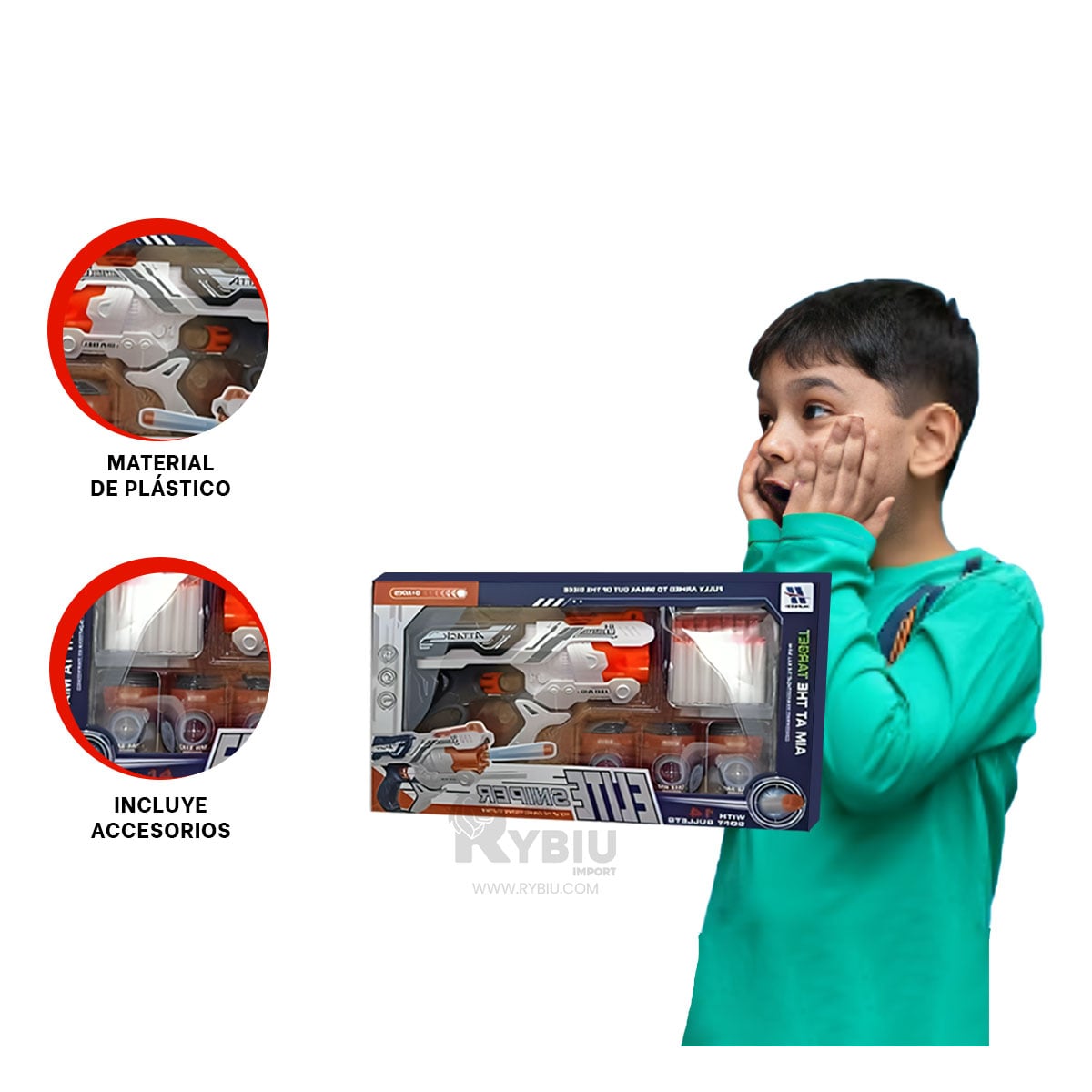 ARMA DIDACTICA PARA INFANTES EN PLOMO Y+REGALO STICKERS - 1