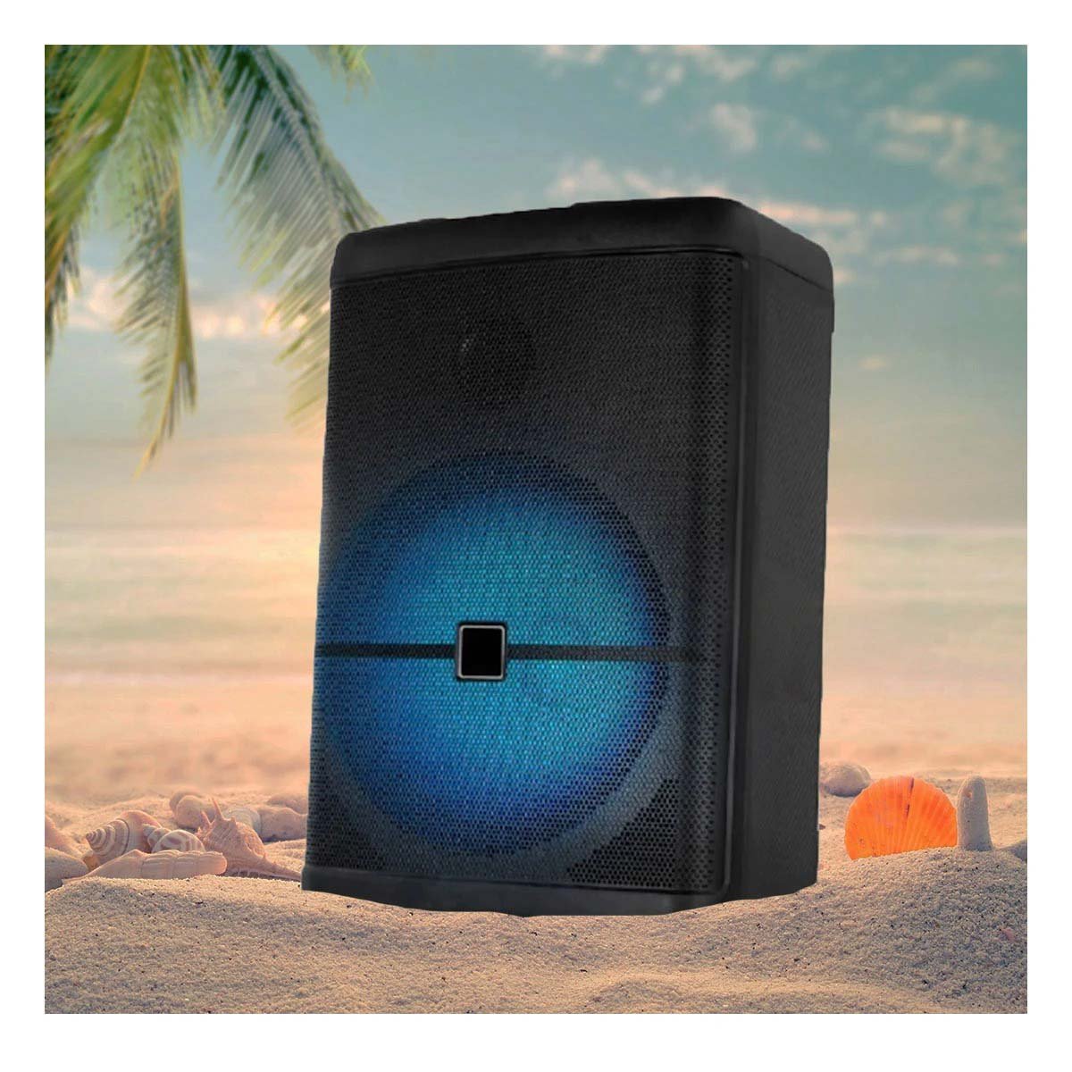 BOCINA BLUETOOTH NEGRA CON FUNCION DE VOZ INALAMBRICA SONIDO CLARO PARA KARAOKE Y+PAPEL REGALO - 3