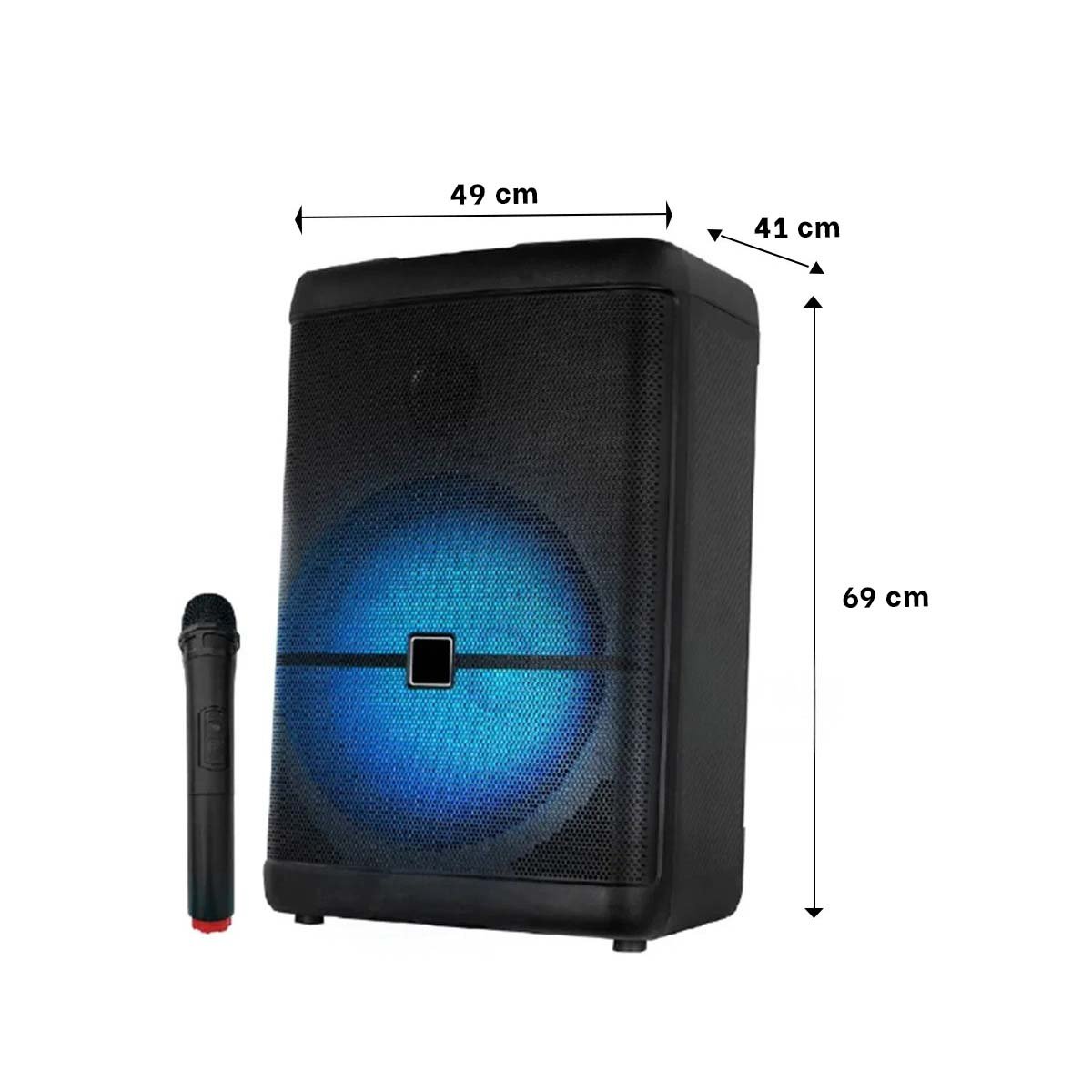 BOCINA BLUETOOTH NEGRA CON FUNCION DE VOZ INALAMBRICA SONIDO CLARO PARA KARAOKE Y+PAPEL REGALO - 4