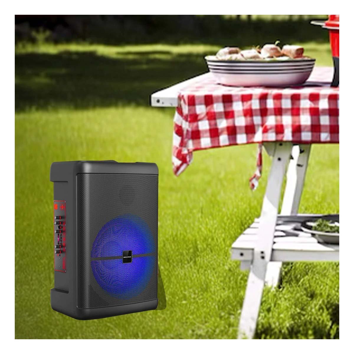 BOCINA BLUETOOTH NEGRA CON FUNCION DE VOZ INALAMBRICA SONIDO CLARO PARA KARAOKE Y+PAPEL REGALO - 5