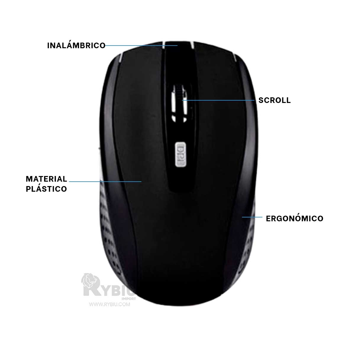 PUNTERO INALÁMBRICO RYBIU SENSIBLE PC SEISA TONO NEGRO + GIFT MINIAGENDA TE31605 - 3