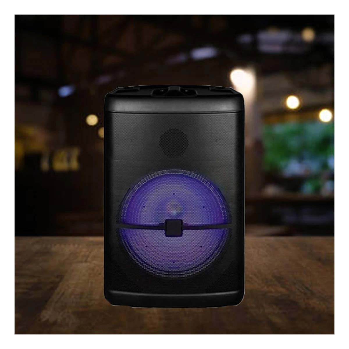 ALTAVOZ BLUETOOTH NEGRO CON MICROFONO INTEGRADO SONIDO POTENTE PARA MUSICA EN CASA - 1