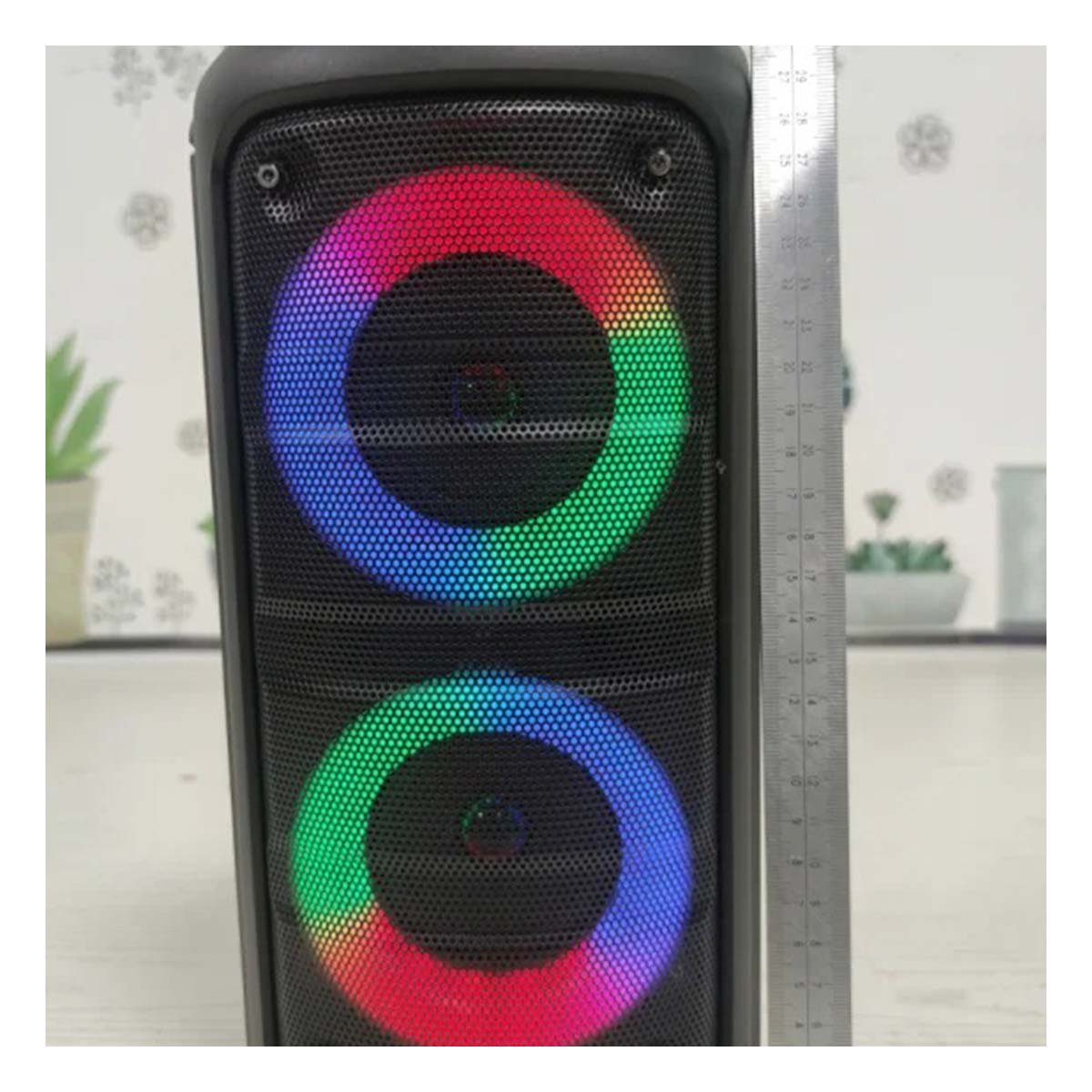 ALTAVOZ COMPACTO BLUETOOTH NEGRO CON TECNOLOGIA MODERNA PARA ESCUCHAR MUSICA Y+REGALO STICKER - 5