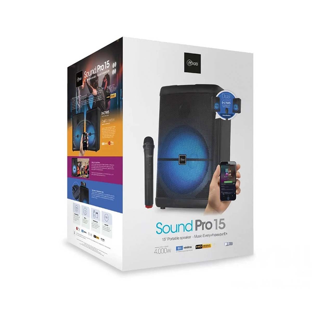 SISTEMA DE AUDIO BLUETOOTH COMPACTO NEGRO CON FUNCION DE CANTO INALAMBRICO Y+LIGAS REGALO - 3