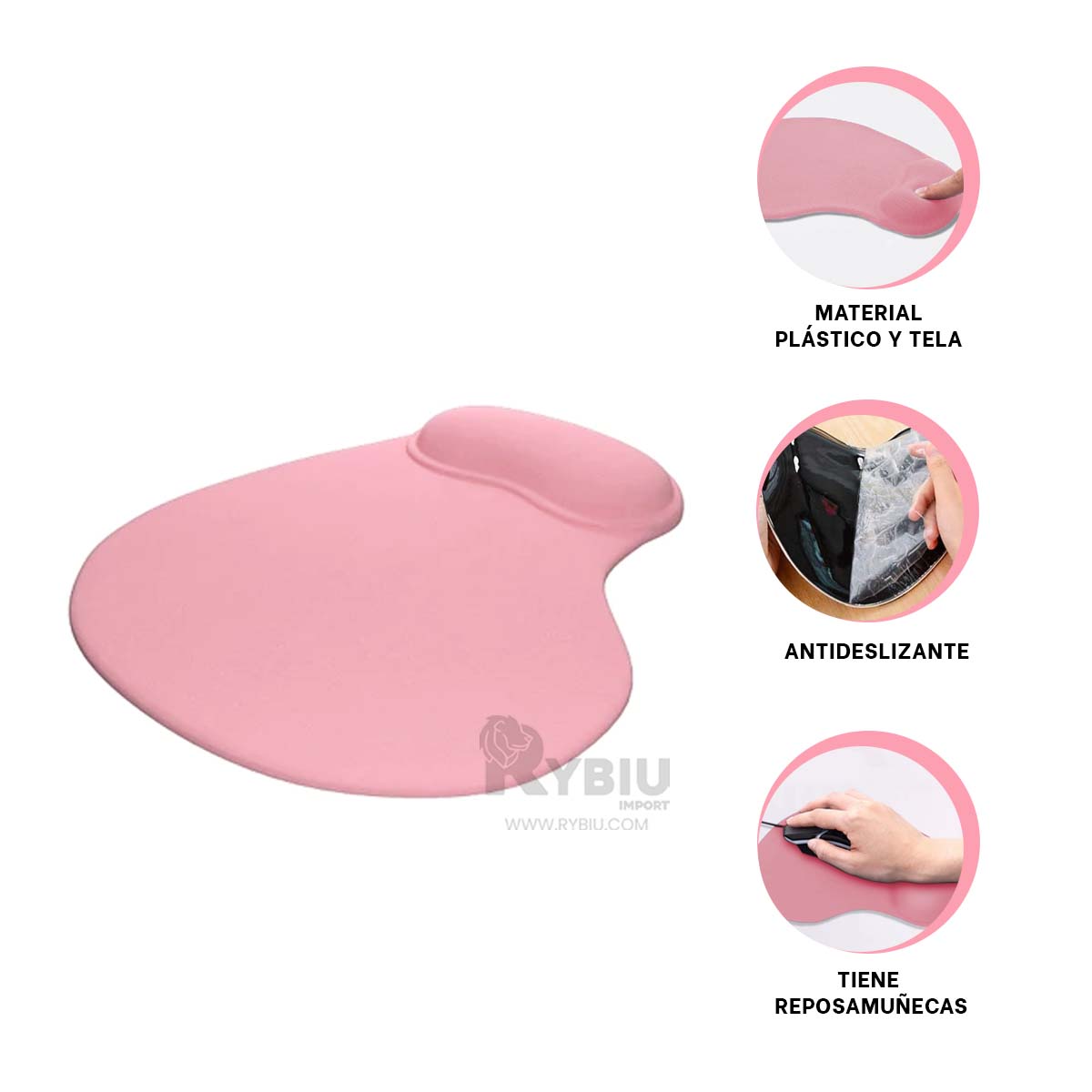 BASE RYBIU TE31603 DISEÑO COMPACTO COLOR ROSADO + REGALO AGENDITA - 3