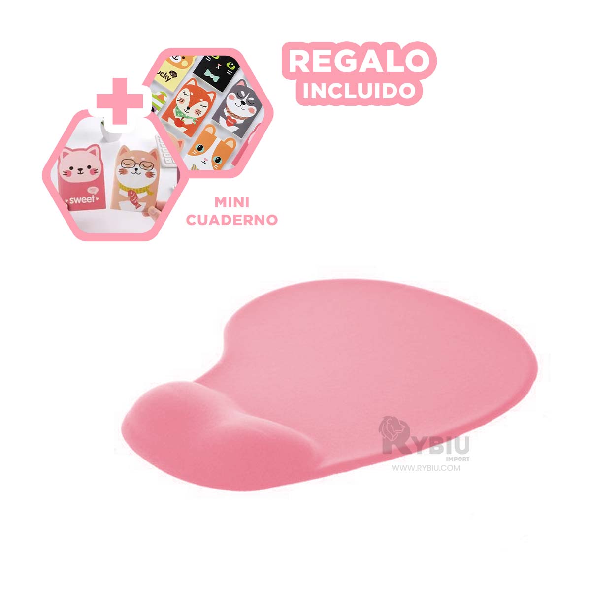 BASE RYBIU TE31603 ANTIDESLIZANTE COLOR ROSADO + ENVOLTORIO REGALO - 1
