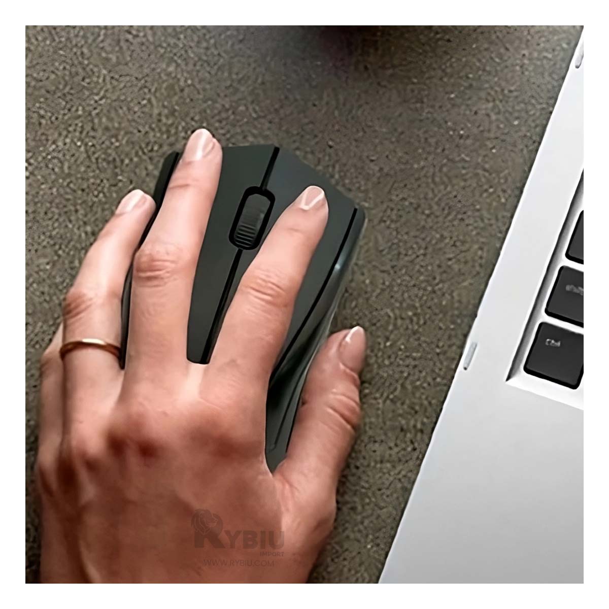 MOUSE INALÁMBRICO RYBIU MINIMALISTA Y PRÁCTICO BUYTITI + REGALO AGENDITA TE31604 - 1