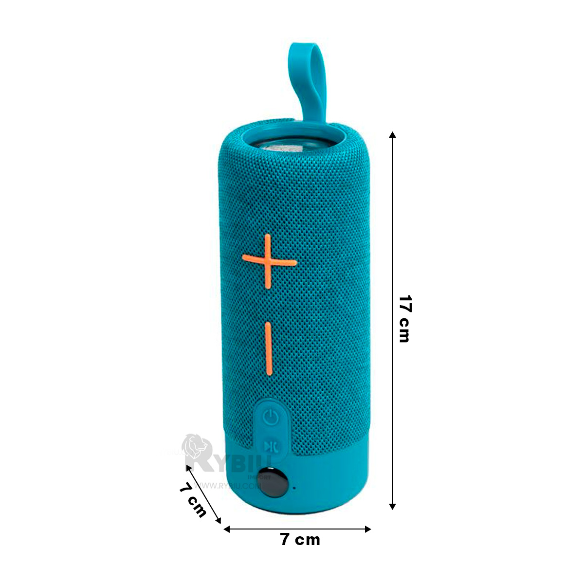 PARLANTE BLUETOOTH RYBIU P1728BT POTENCIA VARIADA CELESTE + PAPEL REGALO - 5