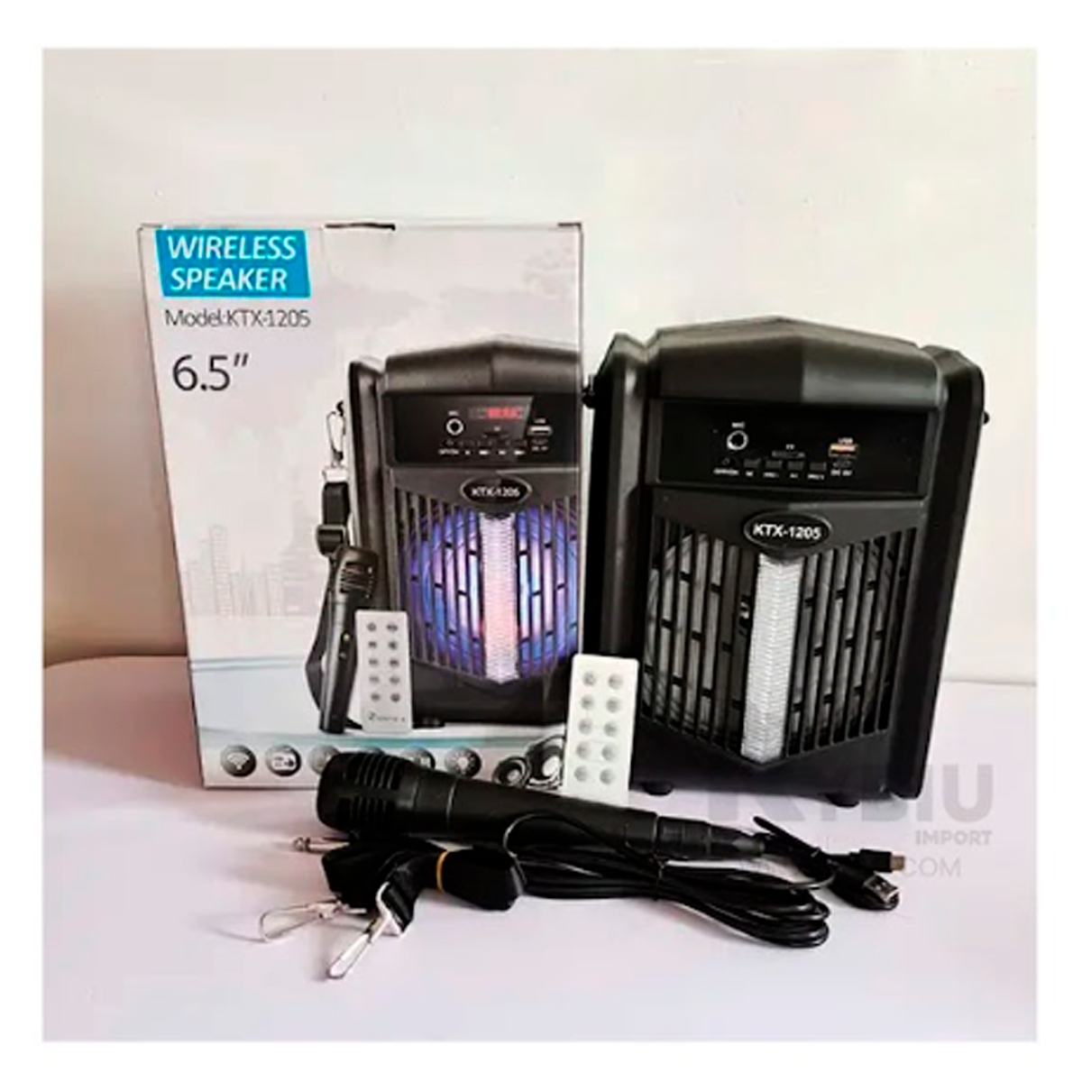 ALTAVOZ DE MODELO CLASICO RYBIU KTX-1205 COLOR NEGRO + REGALO AGENDITA - 2