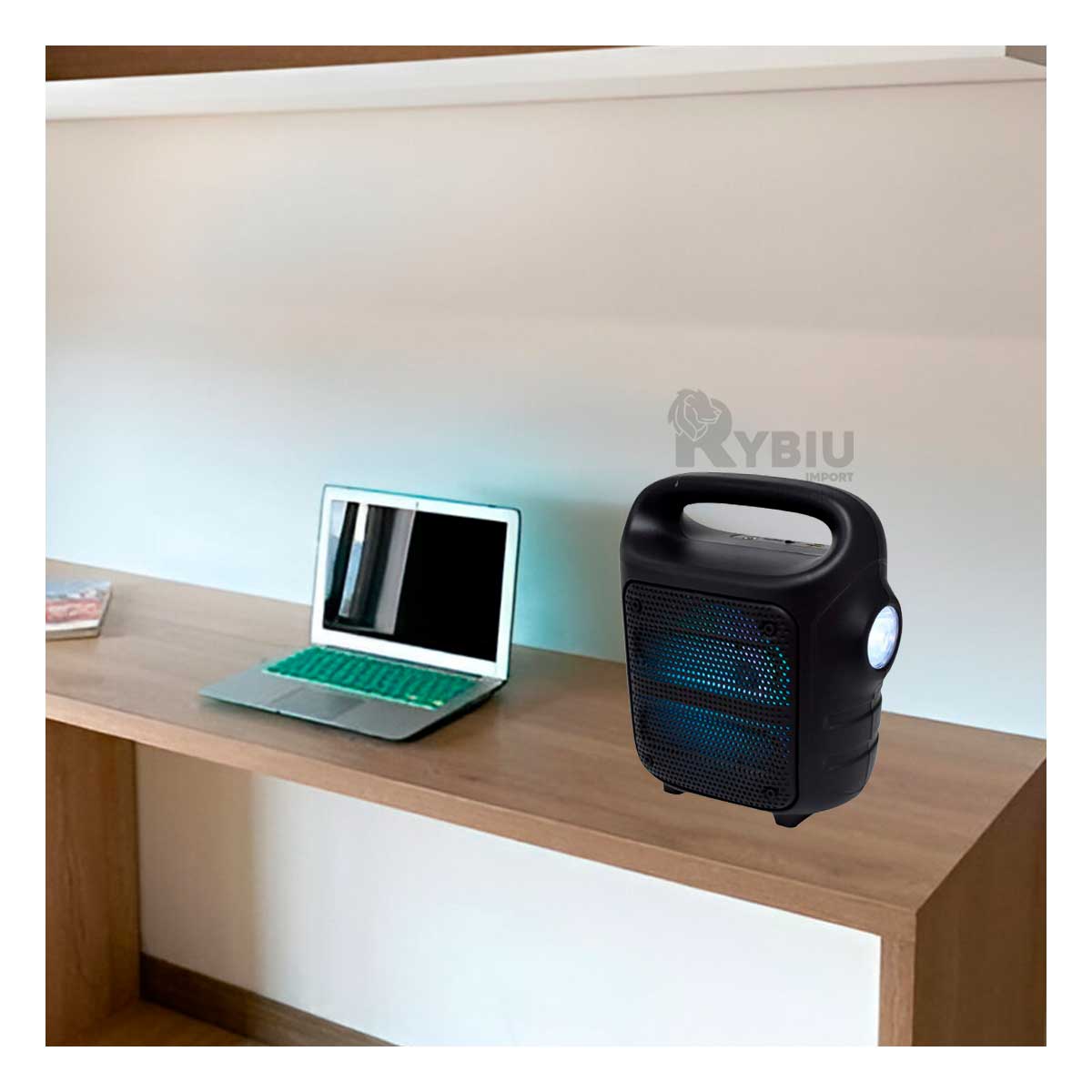 PARLANTE BLUETOOTH RYBIU GTS-1705 POTENCIA VARIADA COLOR NEGRO + PAPEL REGALO - 1