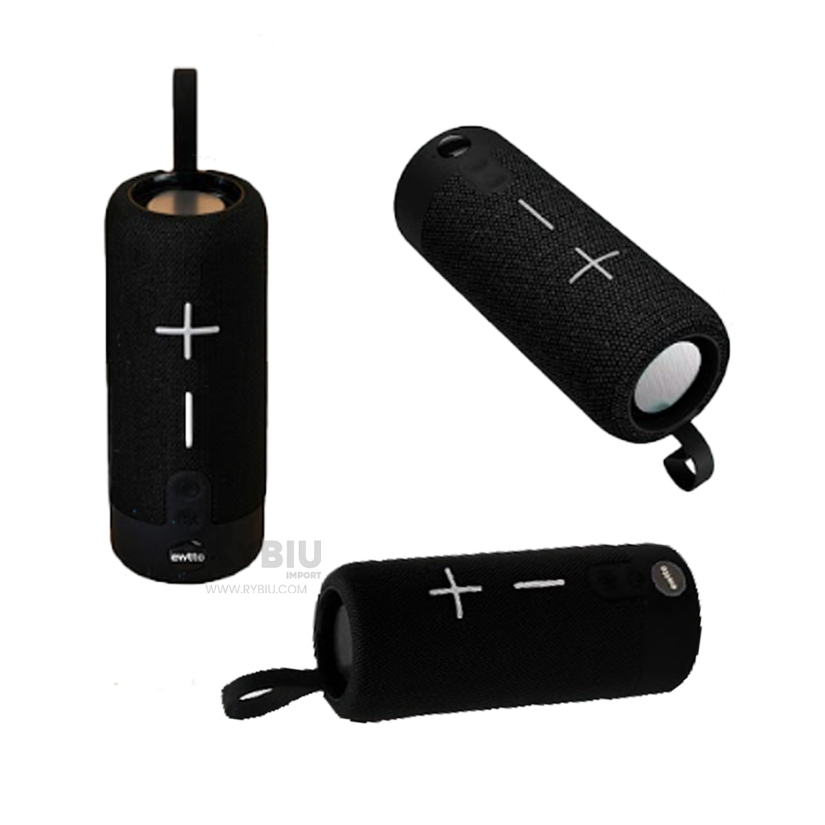 PARLANTE BLUETOOTH RYBIU P1728BT MUSICA COLOR NEGRO + PAPEL REGALO - 3