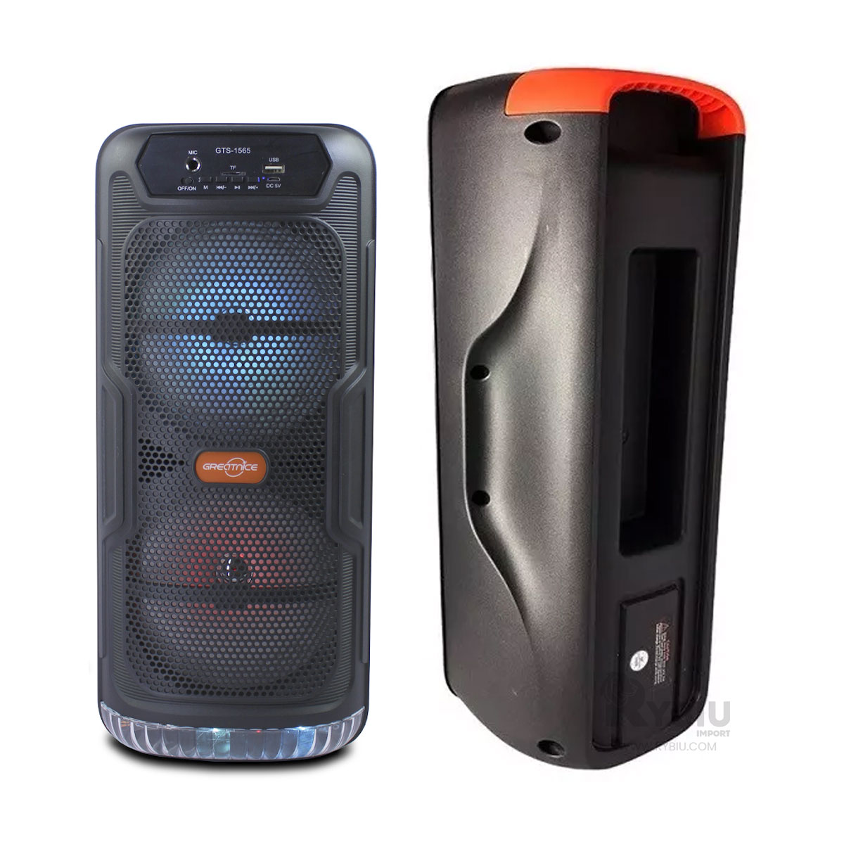 PARLANTE BLUETOOTH RYBIU GTS-1565 ALTAVOZ COMPACTO UTIL NEGRO + GIFT MINIAGENDA - 2