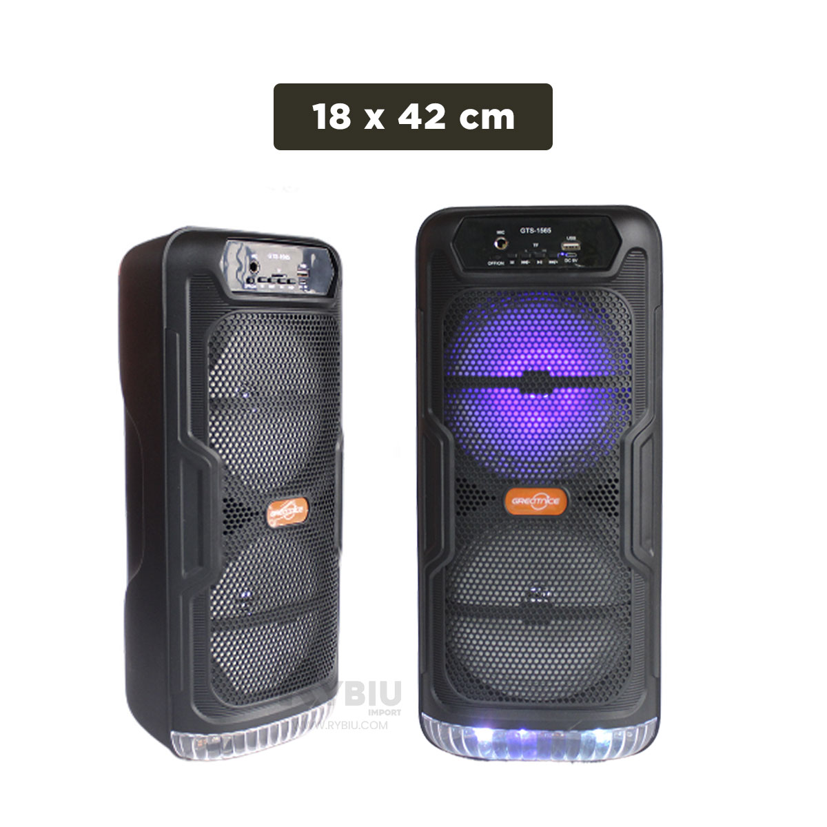 PARLANTE BLUETOOTH RYBIU GTS-1565 ALTAVOZ COMPACTO UTIL NEGRO + GIFT MINIAGENDA - 5