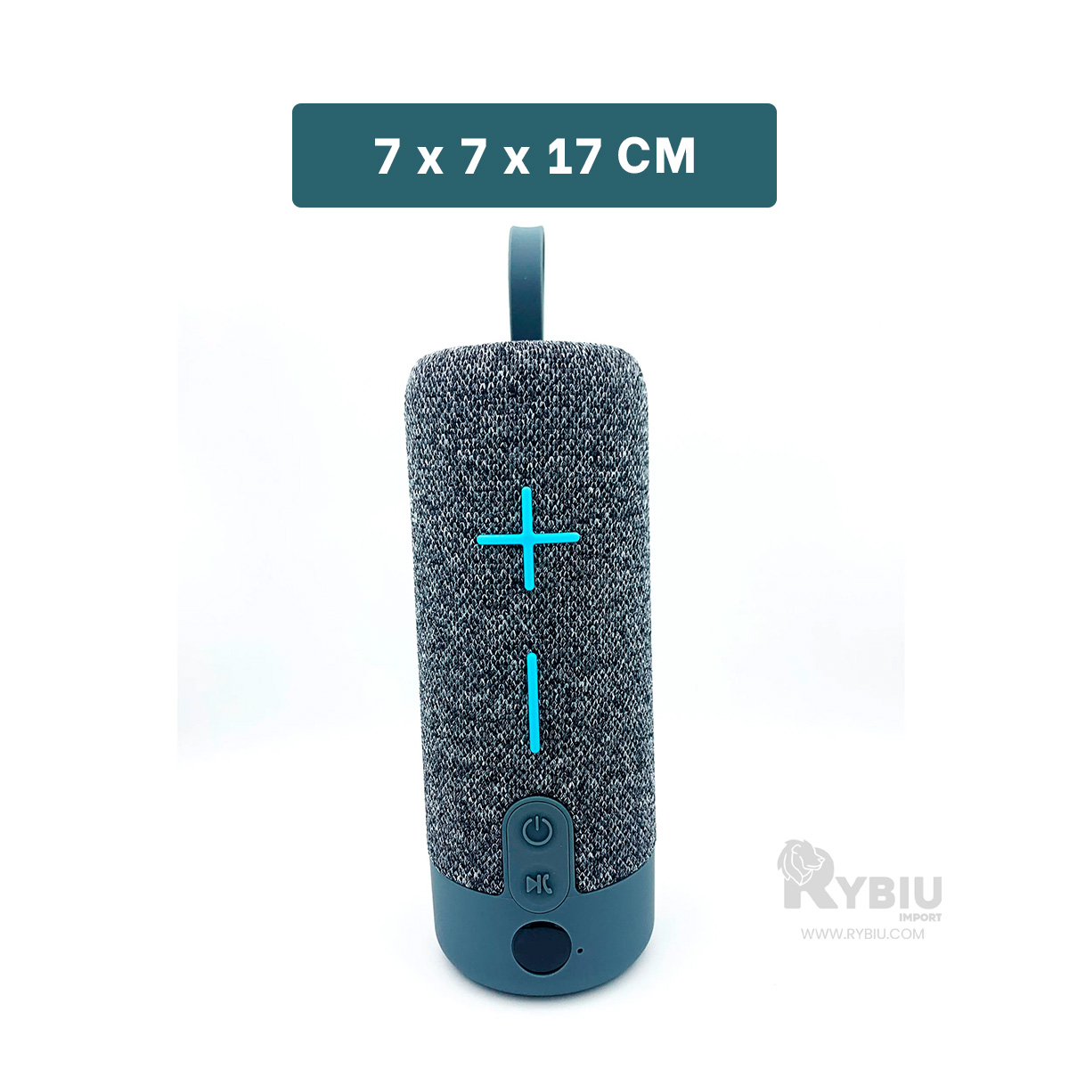 PARLANTE BLUETOOTH RYBIU P1728BT BOCINA LIVIANA FIESTAS TONO PLOMO + GIFT STICKERS - 5