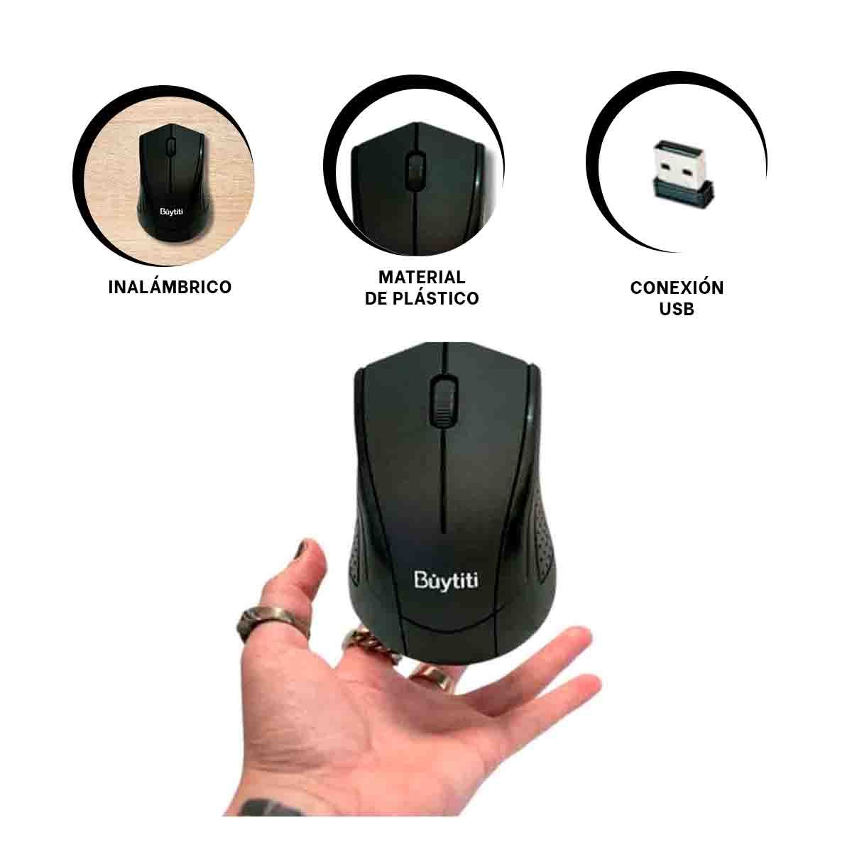 MOUSE INALÁMBRICO RYBIU PUERTOS CON USB MODELO BUYTITI TE31604 - 3