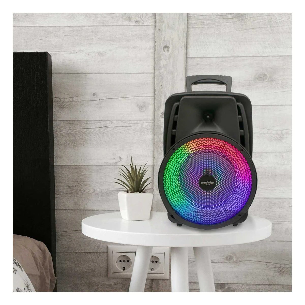 PARLANTE BLUETOOTH RYBIU GTS-1567 DURADERO HOGAR NEGRO + REGALO STICKERS - 2