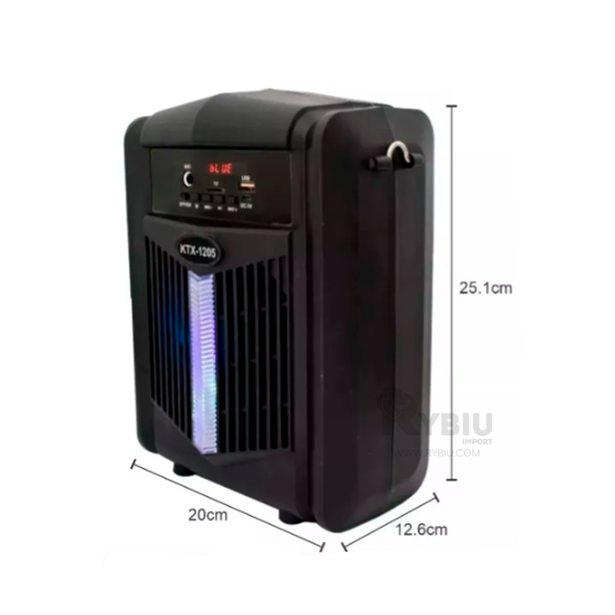 ALTAVOZ RYBIU KTX-1205 FUNCIONAL CON ENTRADA USB EN NEGRO + REGALO STICKERS - 5