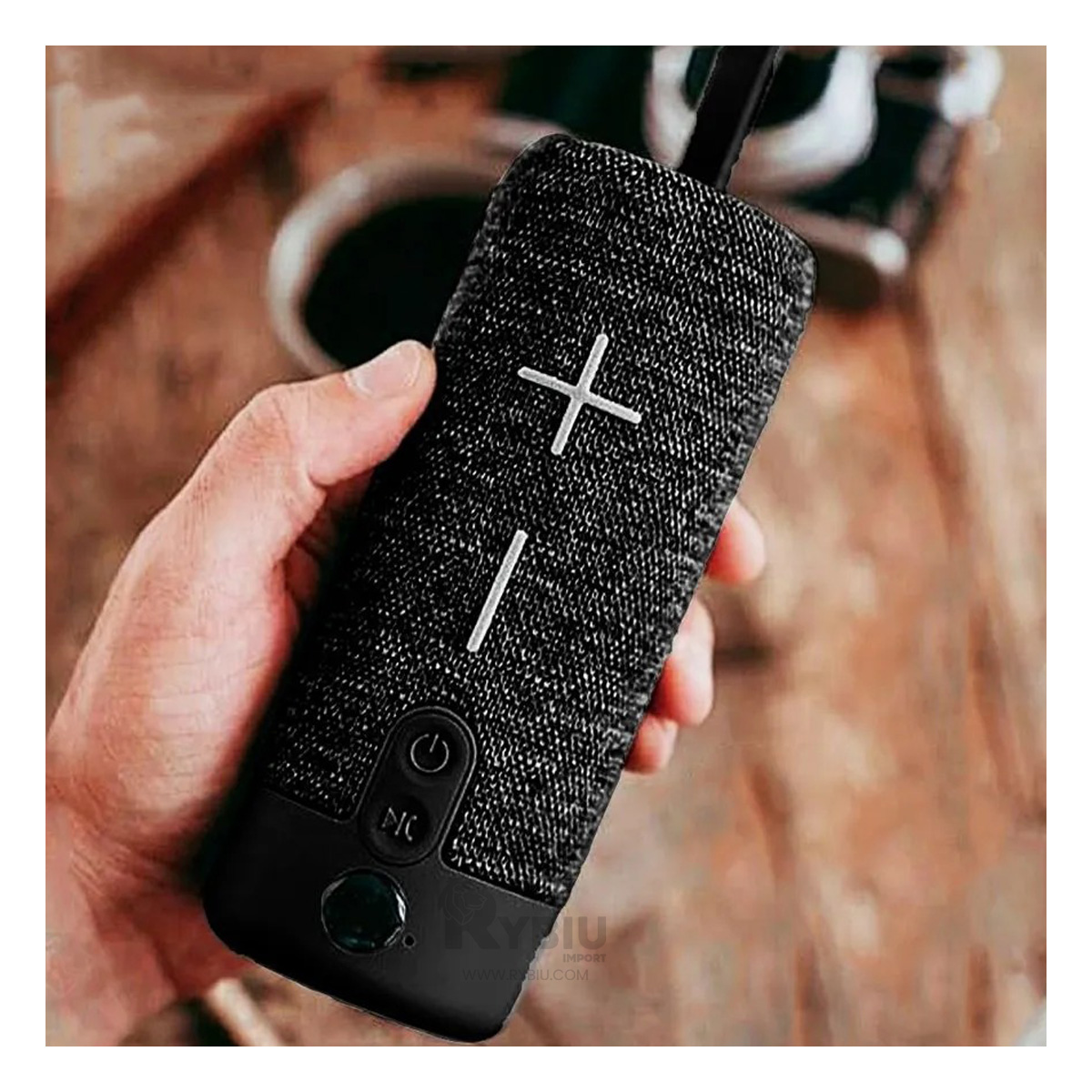 PARLANTE BLUETOOTH RYBIU P1728BT PRACTICO MULTIFUNCIONAL NEGRO + REGALO AGENDITA - 1
