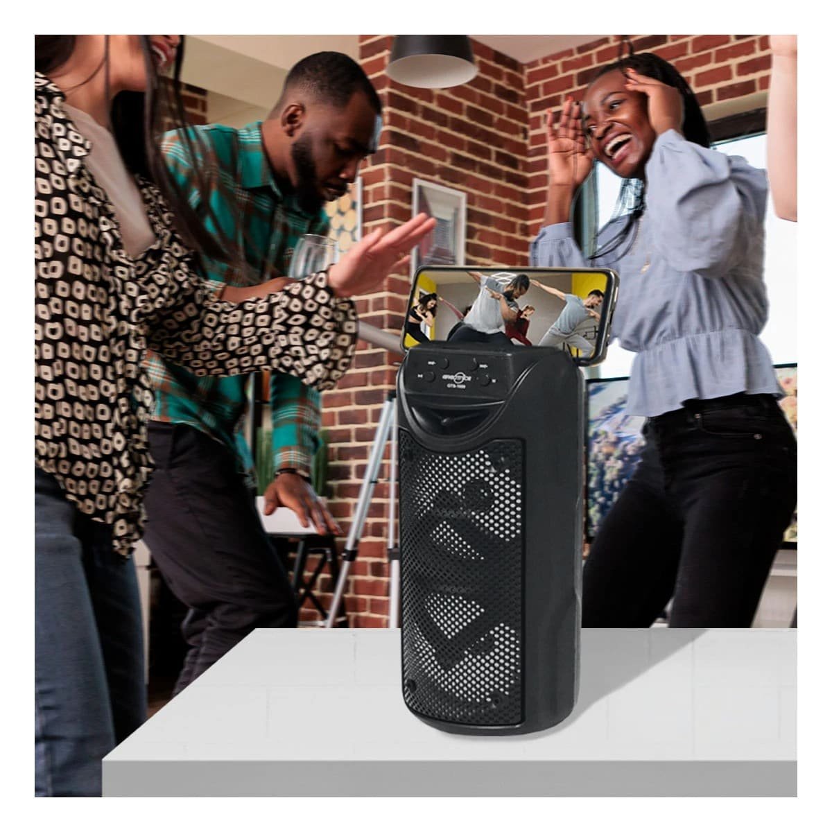PARLANTE BLUETOOTH RYBIU GTS-1558 MULTIFUNCIONAL RECARGABLE NEGRO - 1