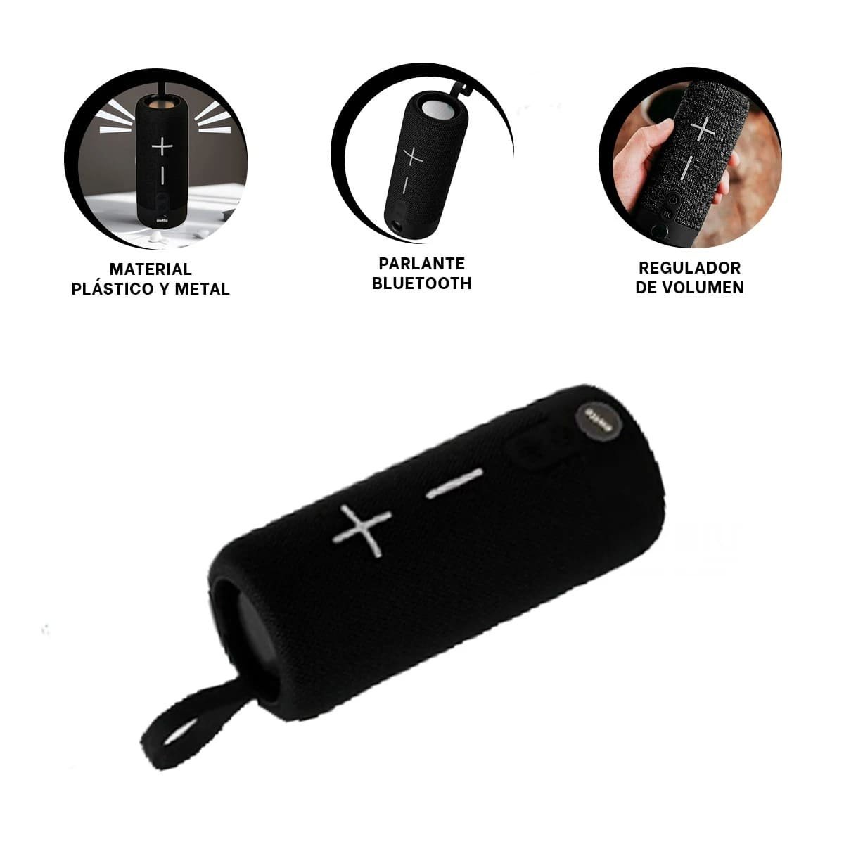 PARLANTE BLUETOOTH RYBIU P1728BT VERSATIL MANEJABLE REUNIONES COLOR NEGRO - 3
