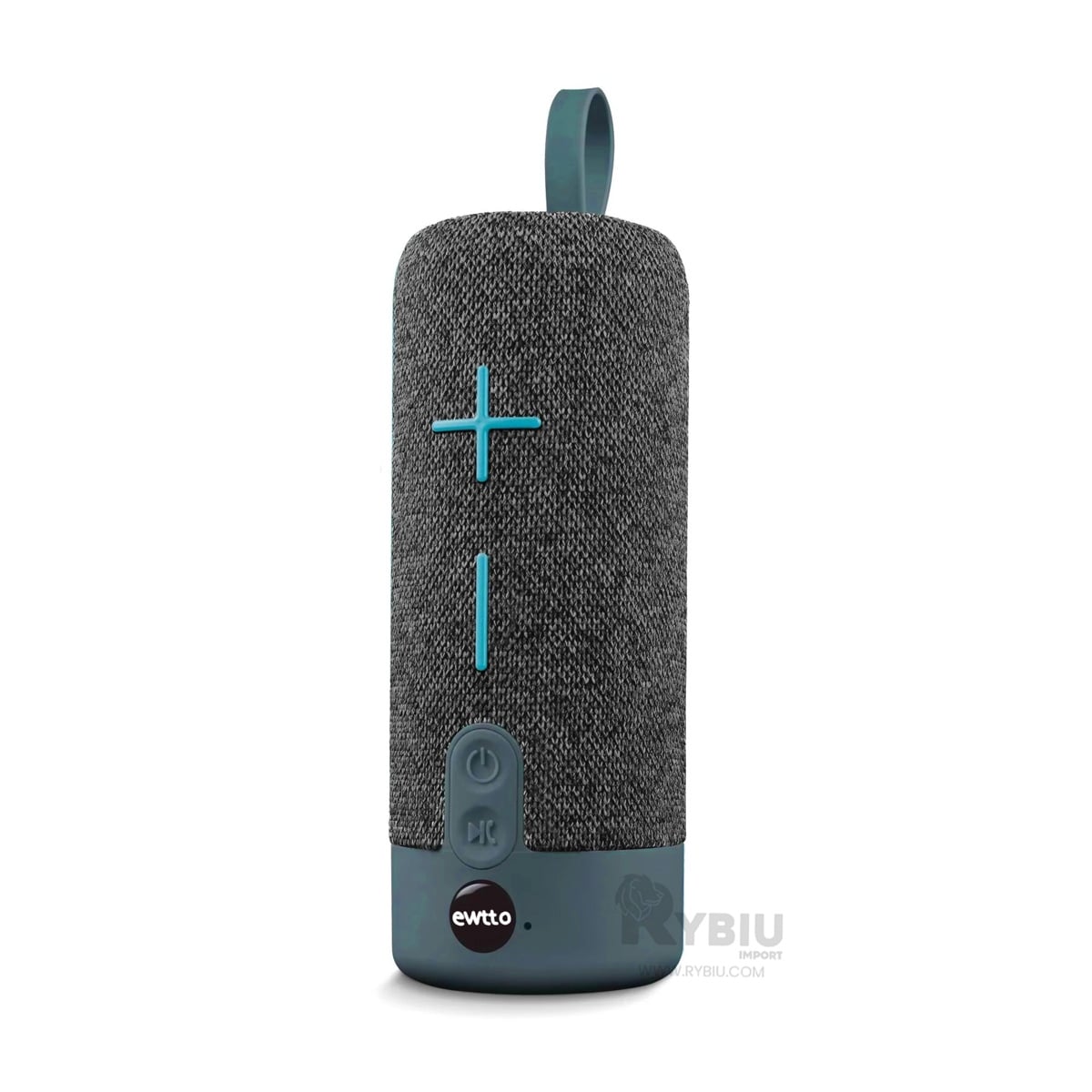 PARLANTE BLUETOOTH RYBIU P1728BT ALTAVOZ EWTTO COLOR PLOMO + REGALO LIGAS PEINAR - 3