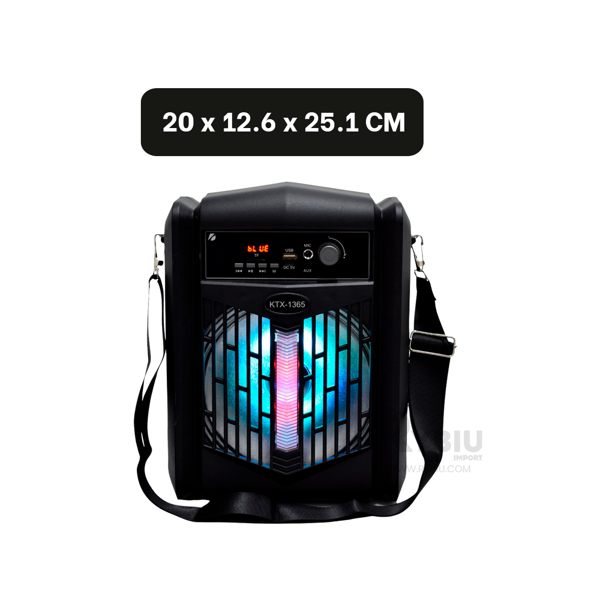 ALTAVOZ RYBIU KTX-1205 PRACTICO ESTANDAR EN TONO NEGRO + GIFT MINIAGENDA - 5