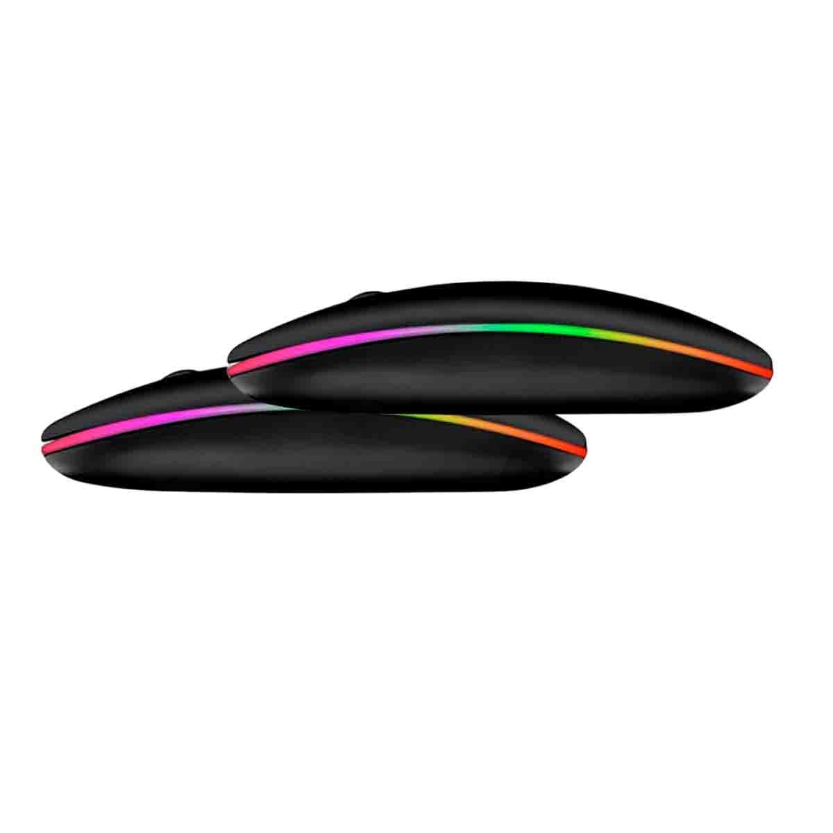 MOUSE INALÁMBRICO RYBIU ERGONÓMICO Y FUNCIONAL RF 6800 NEGRO + REGALO STICKERS RF-6800 - 3