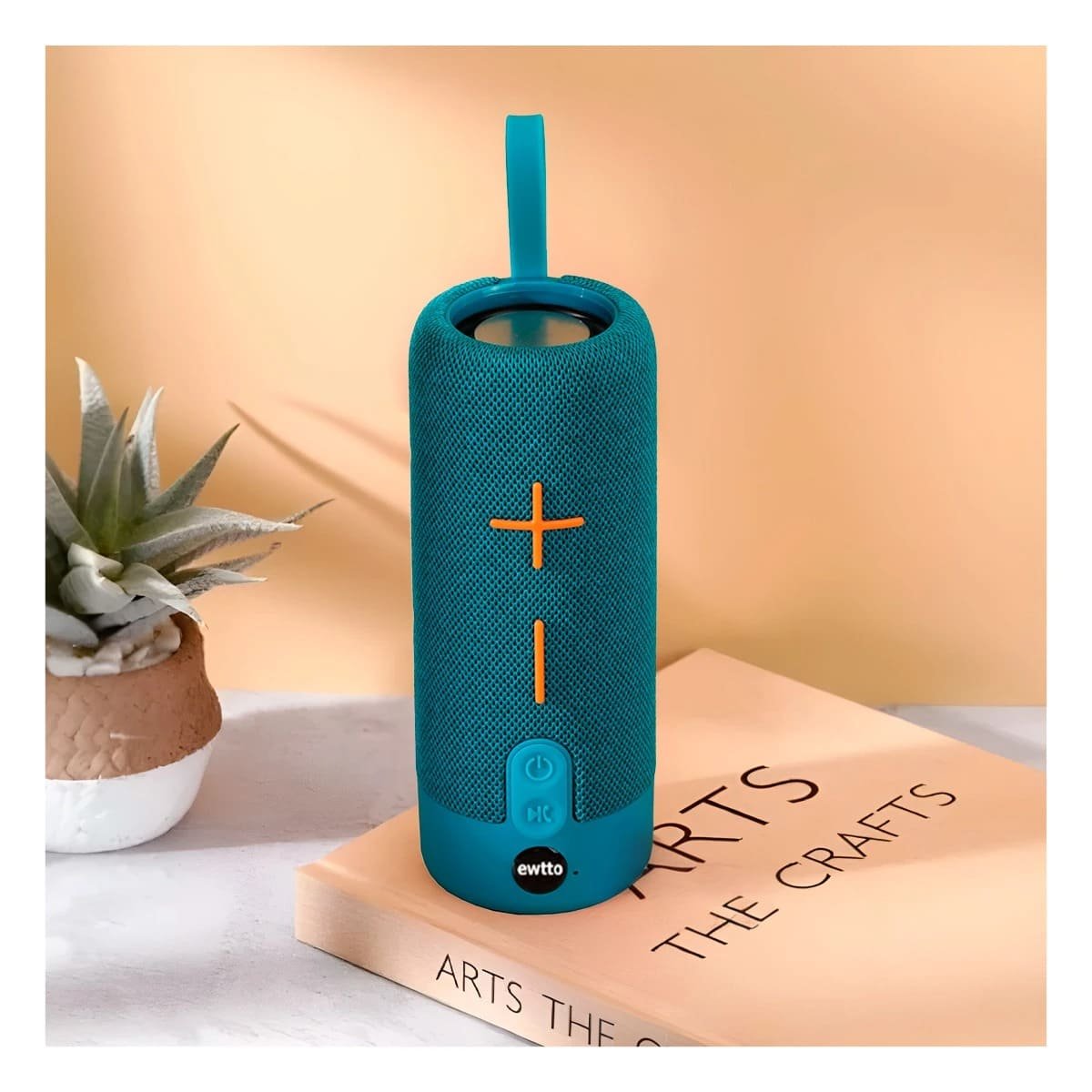 PARLANTE BLUETOOTH RYBIU P1728BT DISEÑO ESTETICO CELESTE + REGALO STICKERS - 5