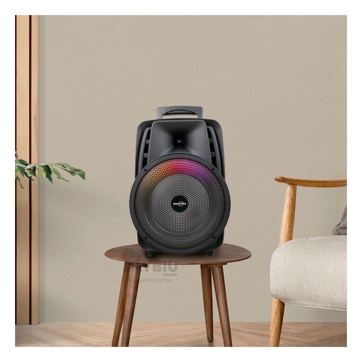 PARLANTE BLUETOOTH RYBIU GTS-1567 POTENTE ALCANCE NEGRO + REGALO AGENDITA - 1
