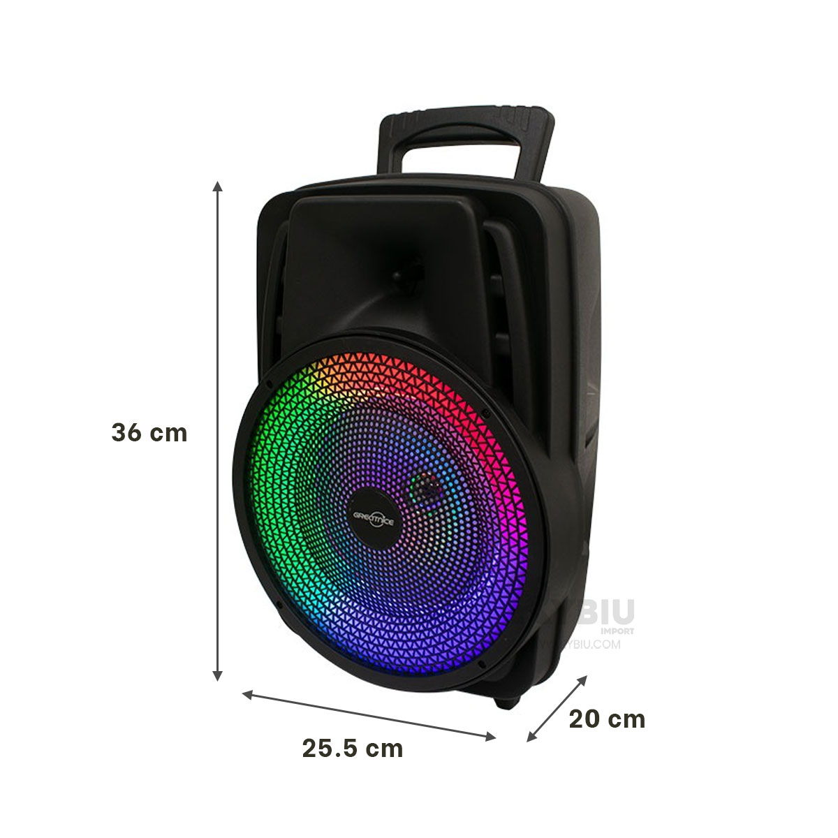 PARLANTE BLUETOOTH RYBIU GTS-1567 POTENTE ALCANCE NEGRO + REGALO AGENDITA - 5