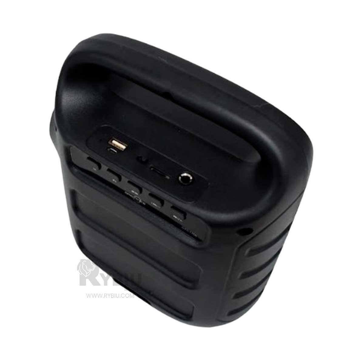 PARLANTE BLUETOOTH RYBIU GTS-1705 BOCINA VERSATIL LINTERNA NEGRO + BANDERITAS ADHESIVAS - 2