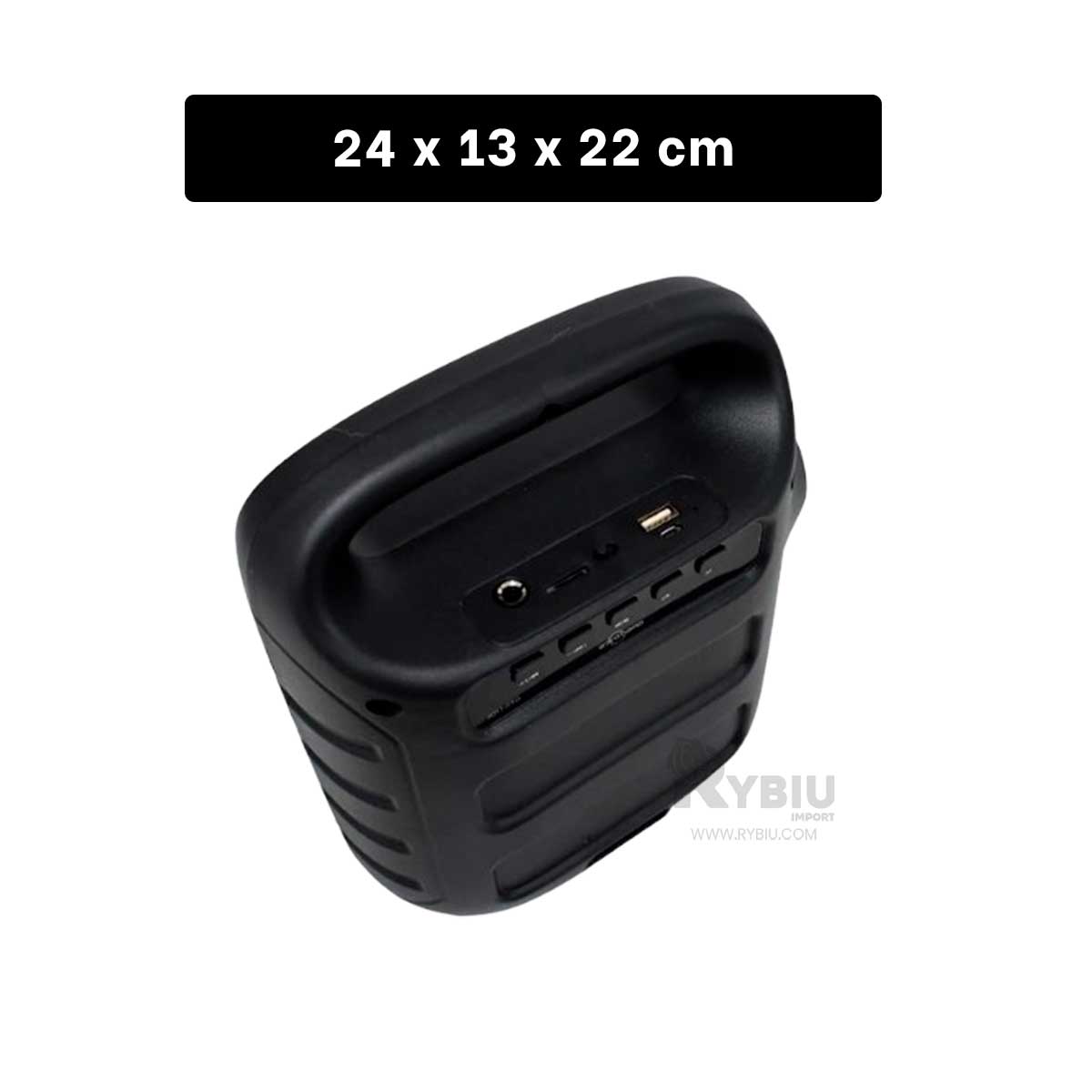 PARLANTE BLUETOOTH RYBIU GTS-1705 BOCINA VERSATIL LINTERNA NEGRO + BANDERITAS ADHESIVAS - 5