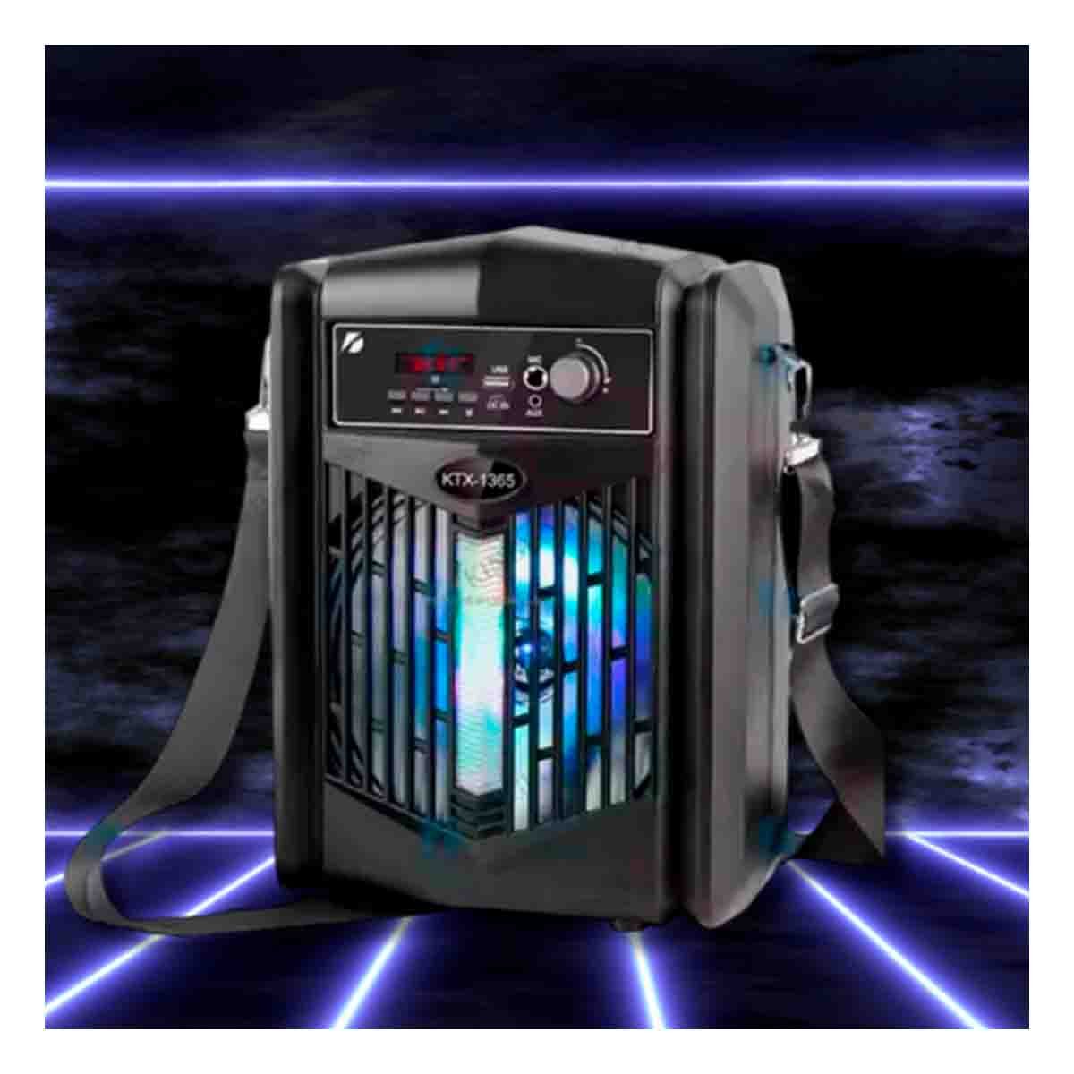 PARLANTE RYBIU KTX-1205 CON DISEÑO ESTETICO EN NEGRO + REGALO STICKERS - 5