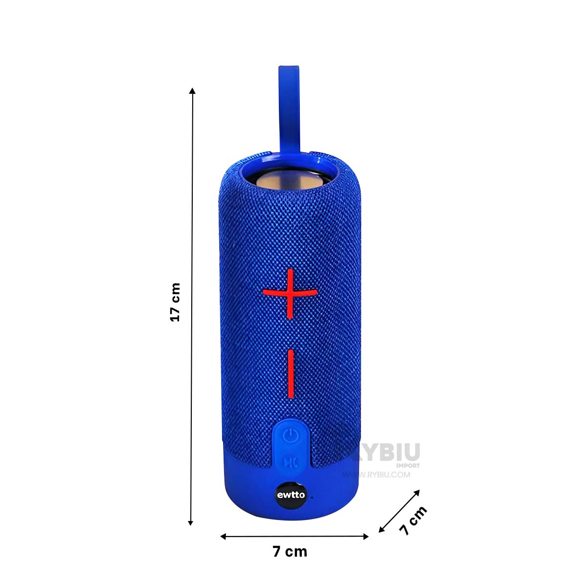 PARLANTE BLUETOOTH RYBIU P1728BT ALTAVOZ FUNCIONAL ENTRADA USB AZUL + REGALO STICKERS - 5