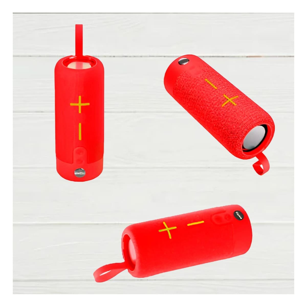 PARLANTE BLUETOOTH RYBIU P1728BT PORTATIL MUSICA RECARGABLE ACABADO ROJO - 2