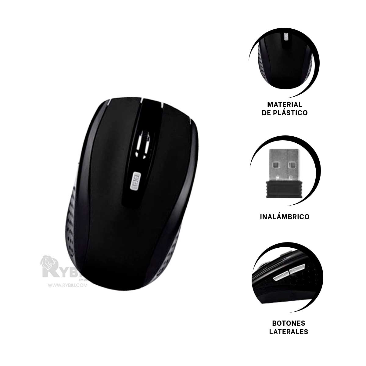 PUNTERO INALÁMBRICO RYBIU ELECTRÓNICO Y LIGERO SEISA NEGRO + REGALO AGENDITA TE31605 - 1