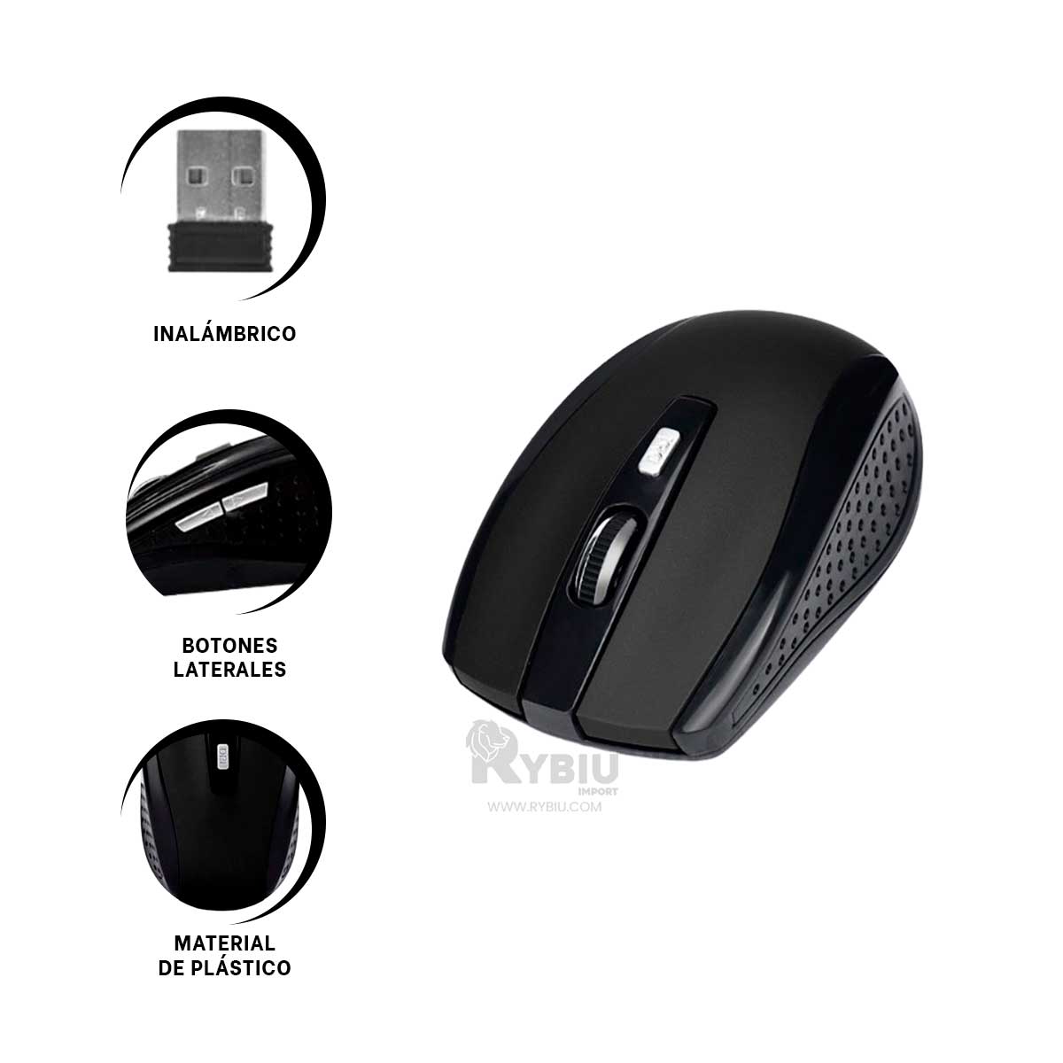 PUNTERO INALÁMBRICO RYBIU ELECTRÓNICO Y LIGERO SEISA NEGRO + REGALO AGENDITA TE31605 - 3