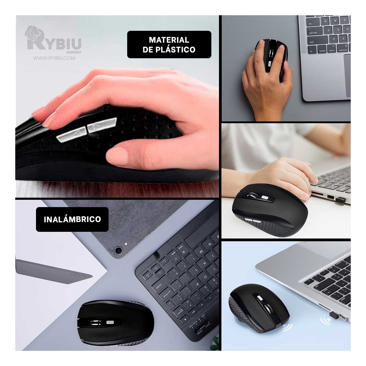 PUNTERO INALÁMBRICO RYBIU ELECTRÓNICO Y LIGERO SEISA NEGRO + REGALO AGENDITA TE31605 - 4