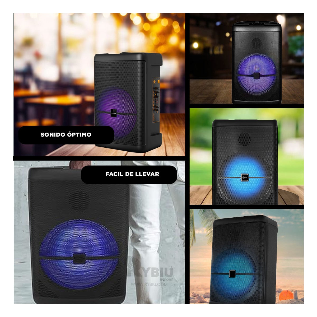 ALTAVOZ DE CONECTIVAD VERSATL EN NEGRO Y+GIFT STICKERS - 1