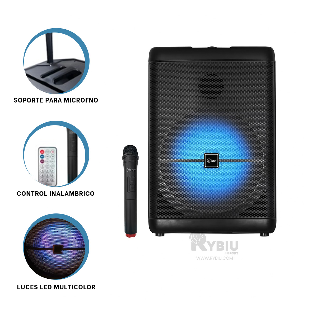 ALTAVOZ DE CONECTIVAD VERSATL EN NEGRO Y+GIFT STICKERS - 3