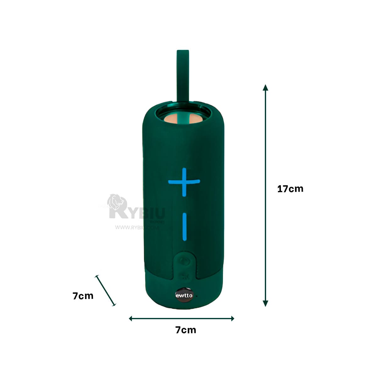 PARLANTE BLUETOOTH RYBIU P1728BT ALTAVOZ CASA EFICAZ MUSICA VERDE + REGALO STICKERS - 5