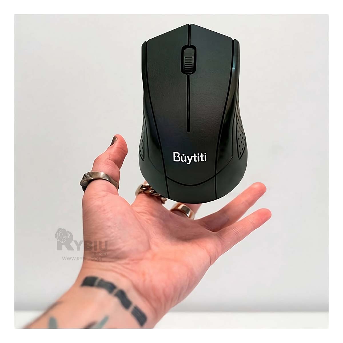 MOUSE INALÁMBRICO RYBIU MODERNO Y DINAMICO MODELO BUYTITI + PAPEL REGALO TE31604 - 1