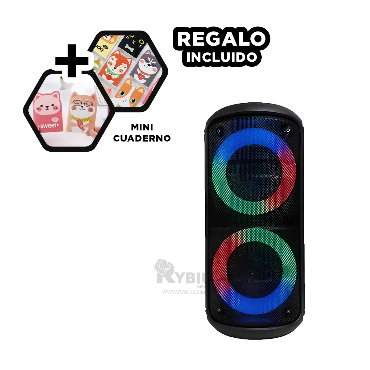 BOCINA CON RENDIMIENTO OPTIMO EN NEGRO Y+REGALO AGENDITA - 4